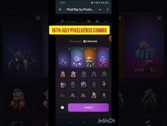 16th July PIXELVERSE combo Claiming full guide || #pixelverse #crypto