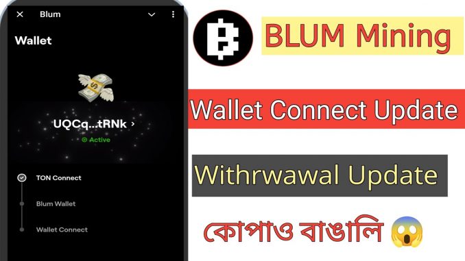 Blum Airdrop Wallet Connect Process || Blum Mining Withrwawal Price update video 2024