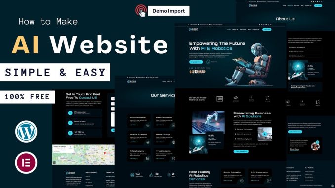 How to Make an AI Website ~~FREE~~ Wordpress tutorial for beginners