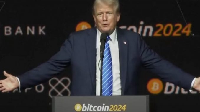 Trump speech at Bitcoin 2024 triggers $24M in long liquidations amid market volatility