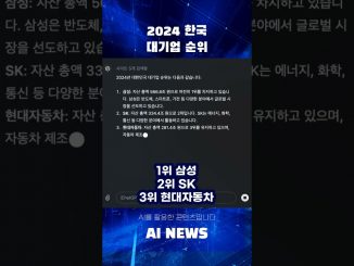 2024 대한민국 대기업 순위는? #팩트체크 #AI #News #chatgpt