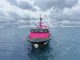 Image of a Beam ship for AI-powered underwater inspections at offshore wind farms.