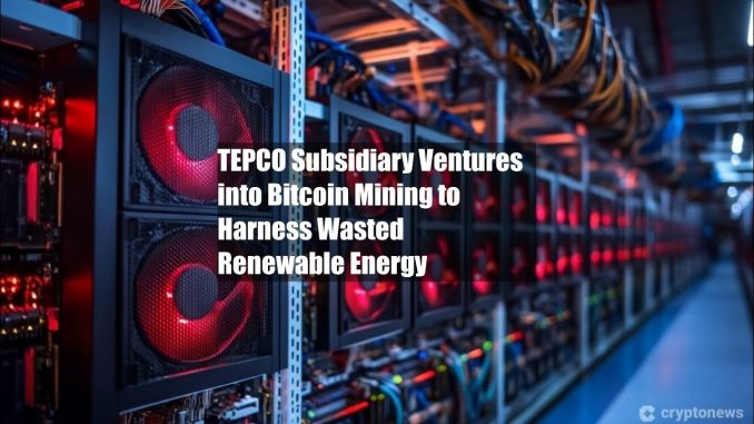 TEPCO Subsidiary Ventures into Bitcoin Mining to Harness Wasted