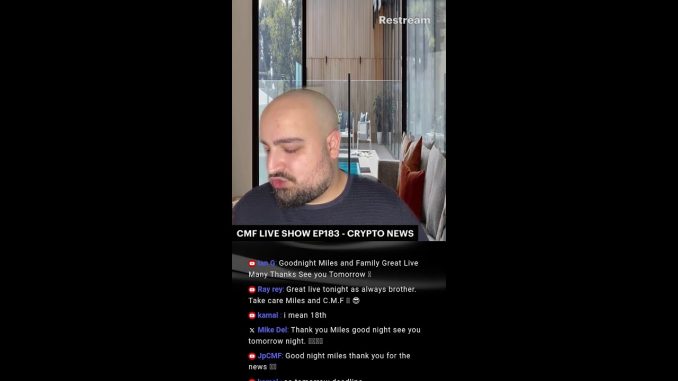 CMF Live Show | EP183 | #Crypto News #XRP #RippleSwell , Not Financial Advice, Entertainment Only: