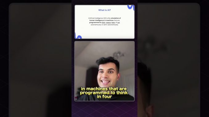 AI Explained In 30 Seconds #ai #beginners #introduction