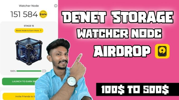 DeNet Airdrop || DeNet Storage Layer || Watcher Node Mining || DePin Crypto Mining ⛏️