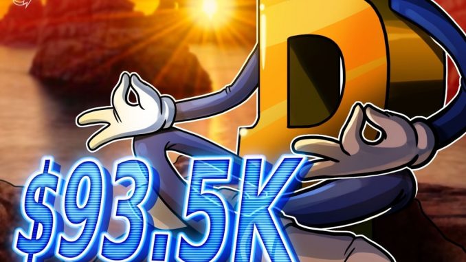 Bitcoin sell-off to $93.5K is a brief hiccup — Data still supports new BTC highs in 2025