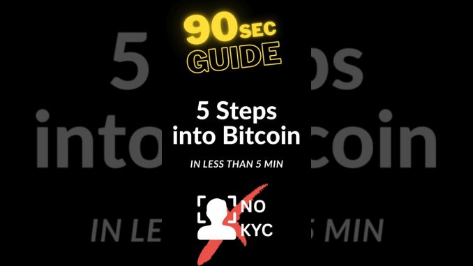💥90sec #GUIDE - 5 #steps into #Bitcoin NO #KYC !! Done in 5 minutes!! #crypto #miningrace  #mining