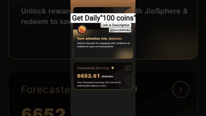 😬"Daily 100 Coins in Jiosphere?! Try This Now 🤯" #jiocoin #crypto #mining #shorts #viralshorts