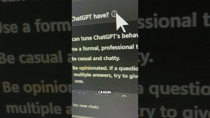 How to Customize Your Chat GPT model? #ai #guide #ideas #chatgpt