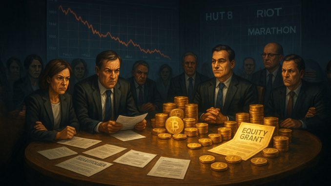 Shareholders push back against high pay for public Bitcoin miner Shareholders push back against high pay for public Bitcoin miner execs after record equity grants