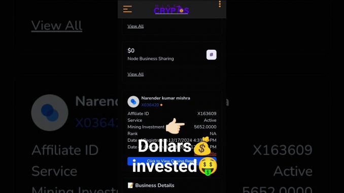 5652 with 92 rate dollars invested in minecrypto 🤑