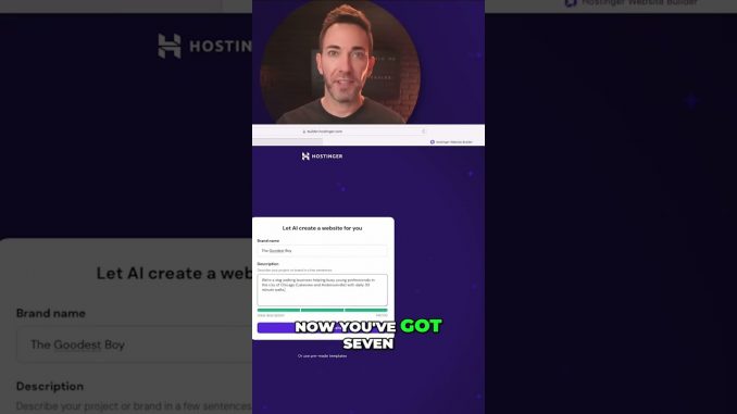 AI Website Builder: Easy Setup Guide for Your Business! #shorts