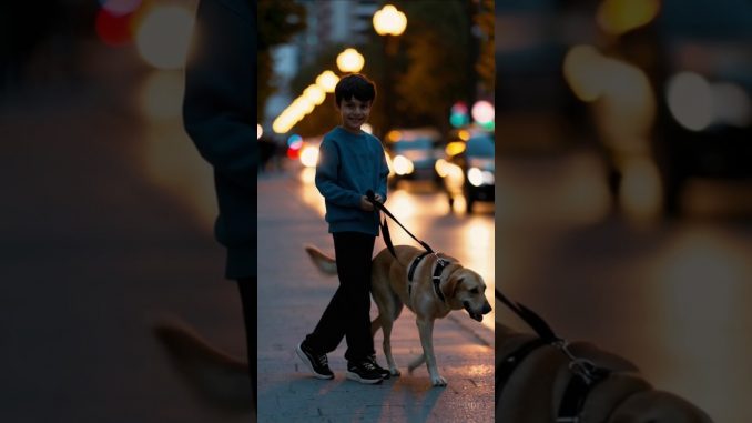 “Guide Dog Helps a Boy Cross Safely 🐕👦 | Heartwarming Short” #shortvideo #shorts #viral #ai #animals