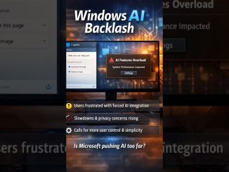 Windows AI Backlash  #shortsfeed #shorts #shortnews #foryou #news #newsupdate #technology #tech