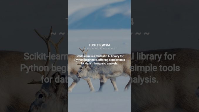 Best AI Library for Python Beginners? | 2026-01-08 | #Shorts #TechTips #webdevelopmenttips