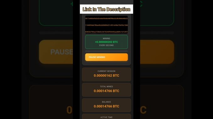 Best Bitcoin Mining App 2026 | Earn Free BTC on Mobile 💰⚡ #Shorts