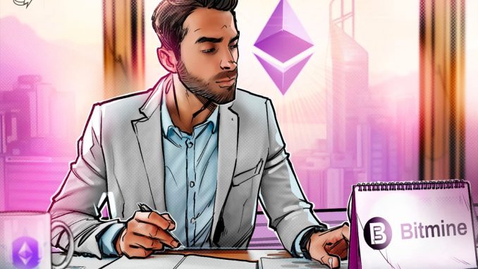 Bitmine Immersion Pushes Ether Holdings Near 5M ETH