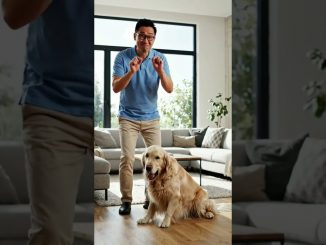 The Man Guides about his Dog#shortvideo #viral #dog #guidance #ai #animals #art #comedyshorts #duet