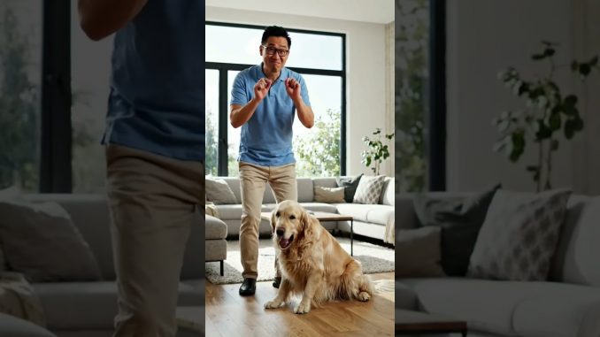 The Man Guides about his Dog#shortvideo #viral #dog #guidance #ai #animals #art #comedyshorts #duet