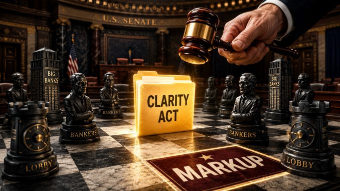 Banking lobby attempts to kill Clarity Act's stablecoin progress as markup is scheduled for next week