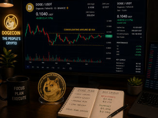 Dogecoin has held the $0.102 support level.