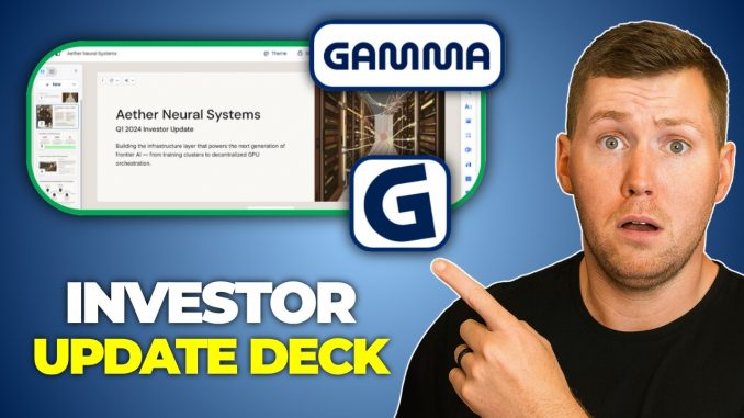 How to Create an Investor Update Deck With Gamma AI - Beginners Guide