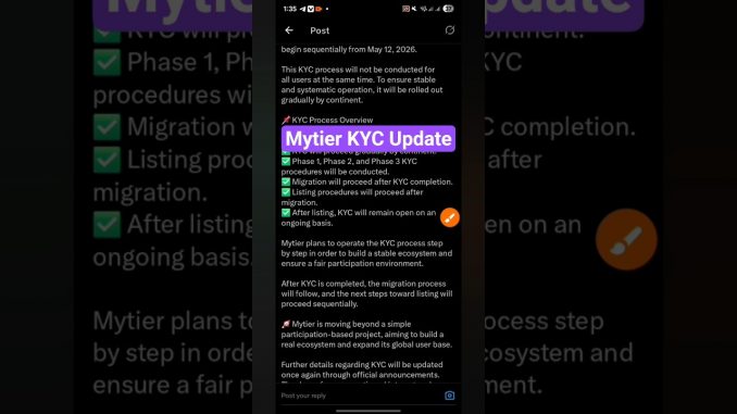 MYTIER KYC UPDATE 🚨 | Maytier Mining Big News 🔥 | KYC, Migration & Listing Explained #shorts