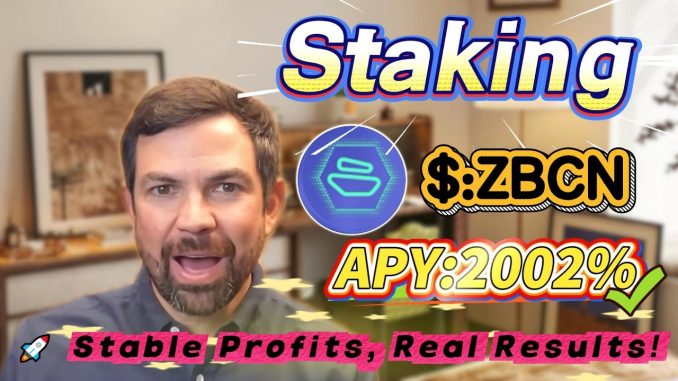 🧠 Solana staking for beginners — real ZBCN mining with stable 2001.54% APY returns!