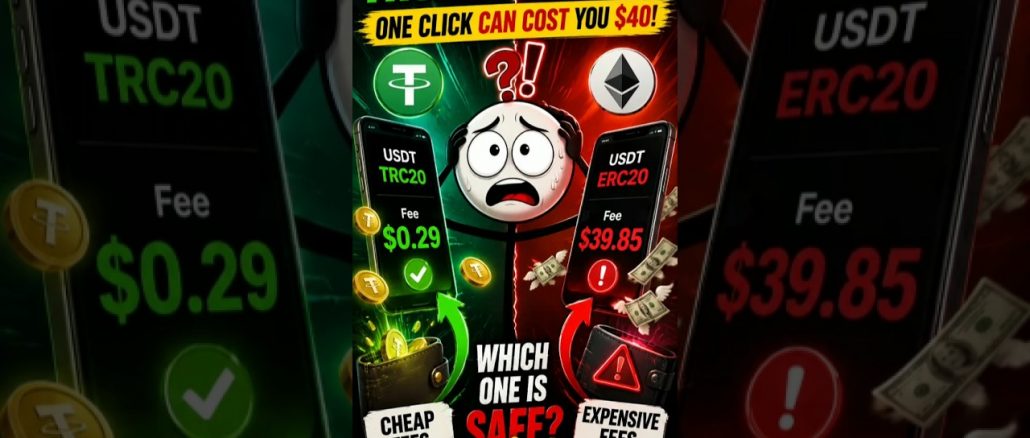 🔥 TRC20 vs ERC20 — Most Beginners Choose Wrong!#crypto #usdt #trc20 #erc20 #binance #cryptotips