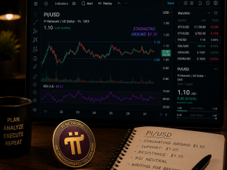 The PI token consolidating around $0.125.
