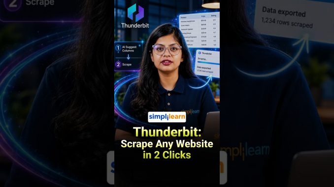 Thunderbit AI Tutorial For Beginners | How To Use Thunderbit For Web Scrapping |#Shorts #Simplilearn