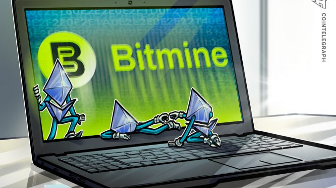 Bitmine ETH Holdings Near 5% as Ether Breaks $2,500