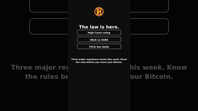 SA Crypto Regulation 101 — 60 Sec Guide (SA)