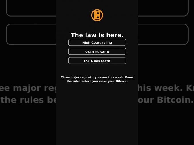 SA Crypto Regulation 101 — 60 Sec Guide (SA)