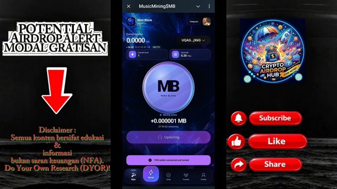 cara Mining Kripto Gratis di Telegram! Tutorial Mint Block ($MB) Miner